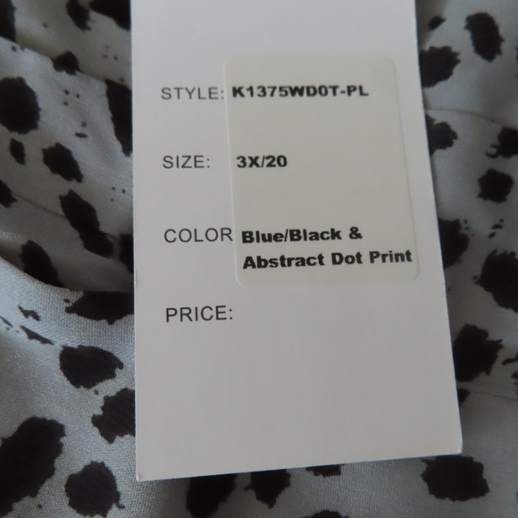 Unique Vintage abstract dot Print 50's Swing Dress blue/black NWT 3X/20 - Picture 6 of 6